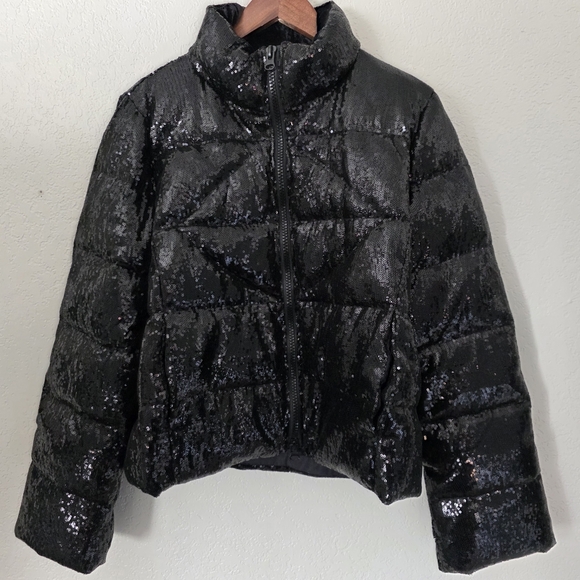 Ciao Milano 1969 CM Black Sequin Puffer Jacket – Size L - Picture 16 of 17